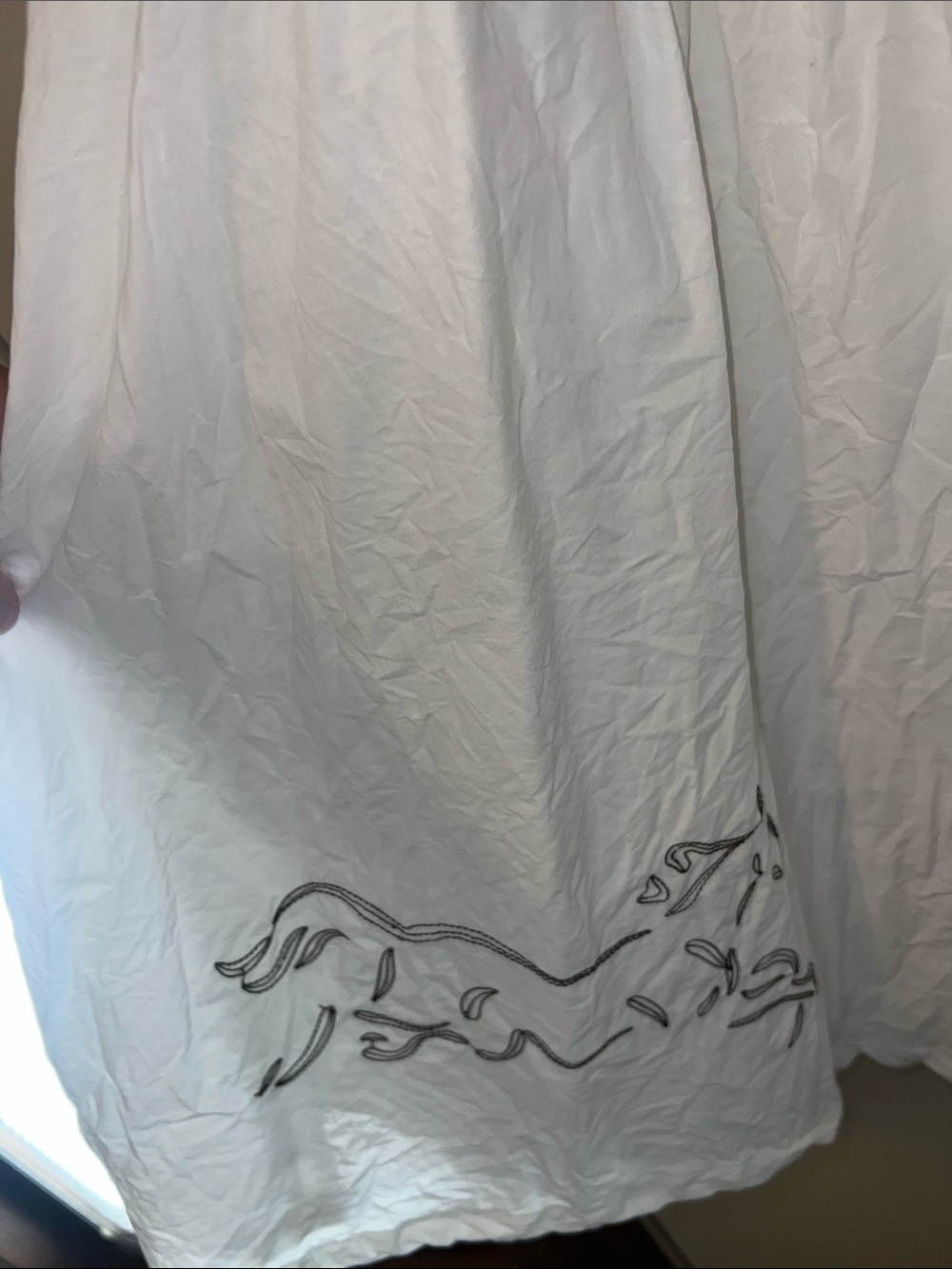 Princess Polly White Babydoll Dress with Brown Ribbon - Picture 5 of 6